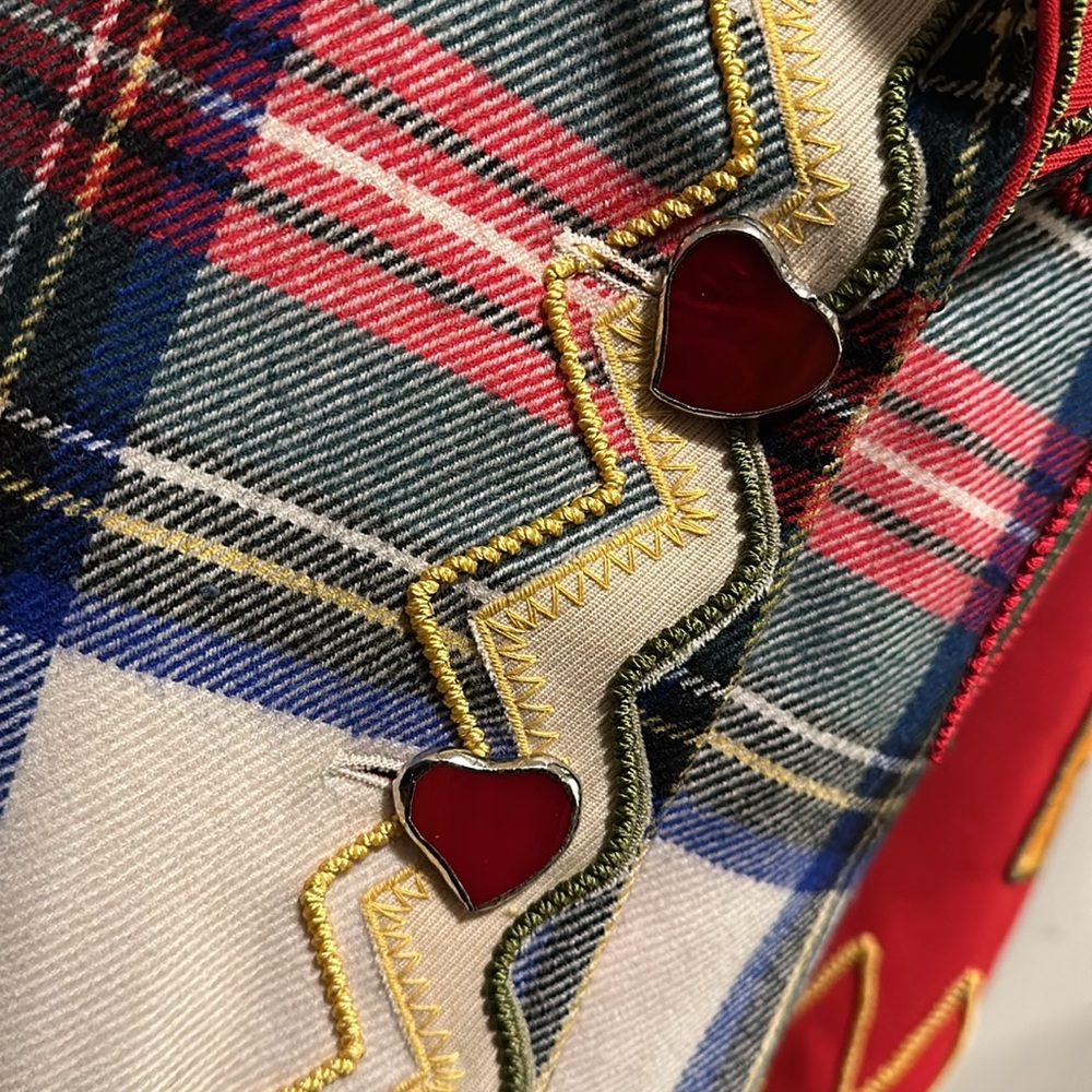 Moschino Couture Plaid Patchwork Wool Blazer Jack… - image 3